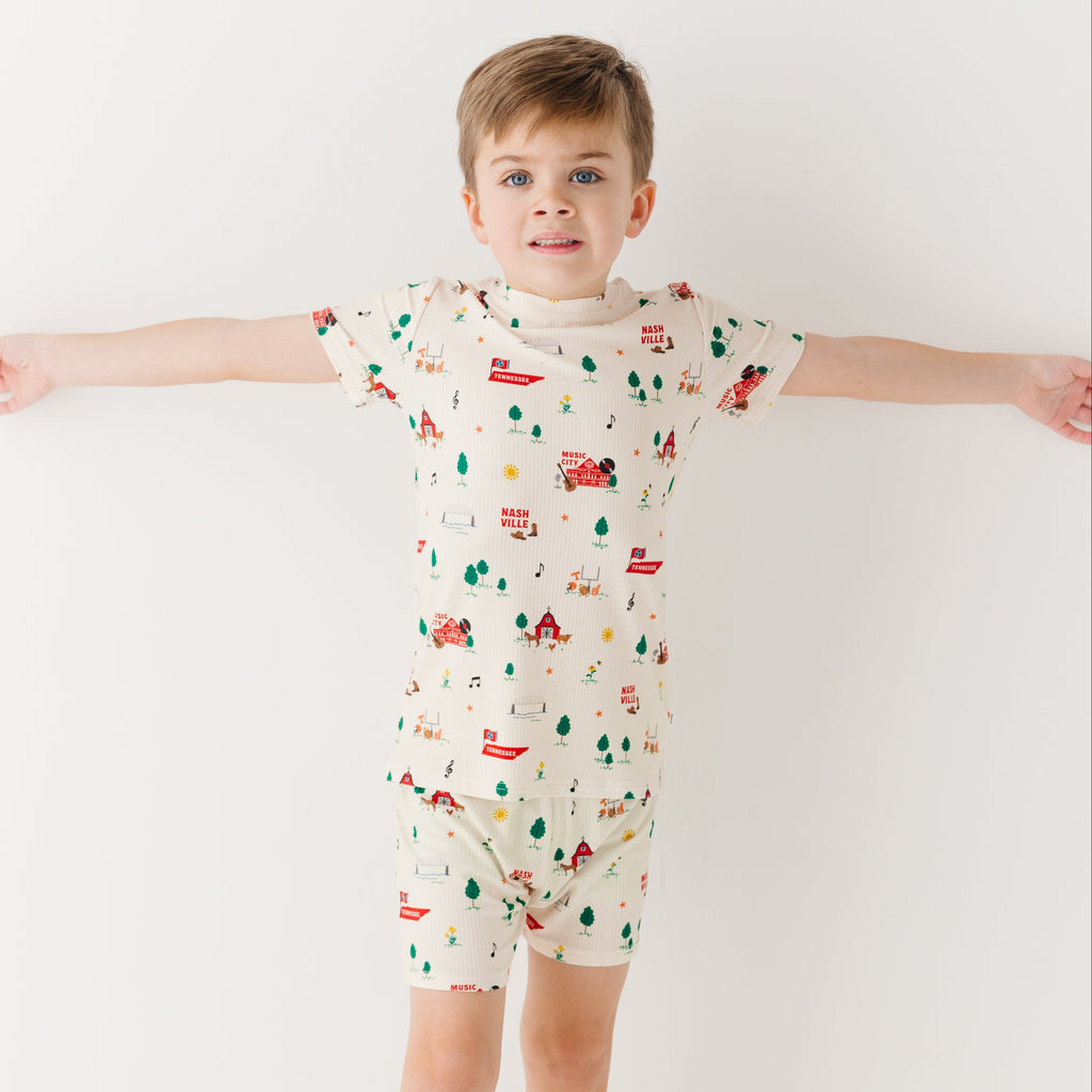 Music City Tennessee Small Ribbed Shorts Two-Piece Set