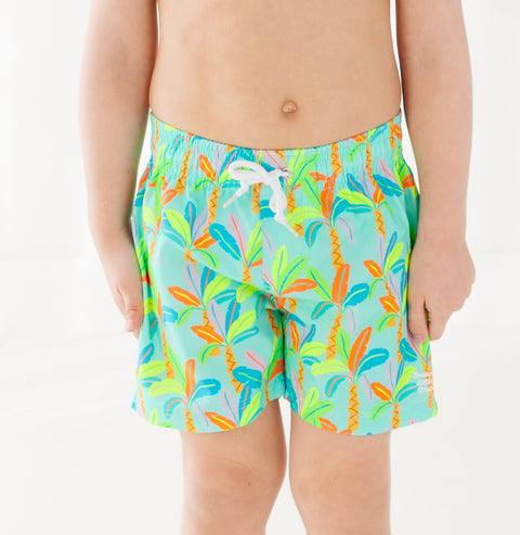 Neon Palm Trees Swim Trunks