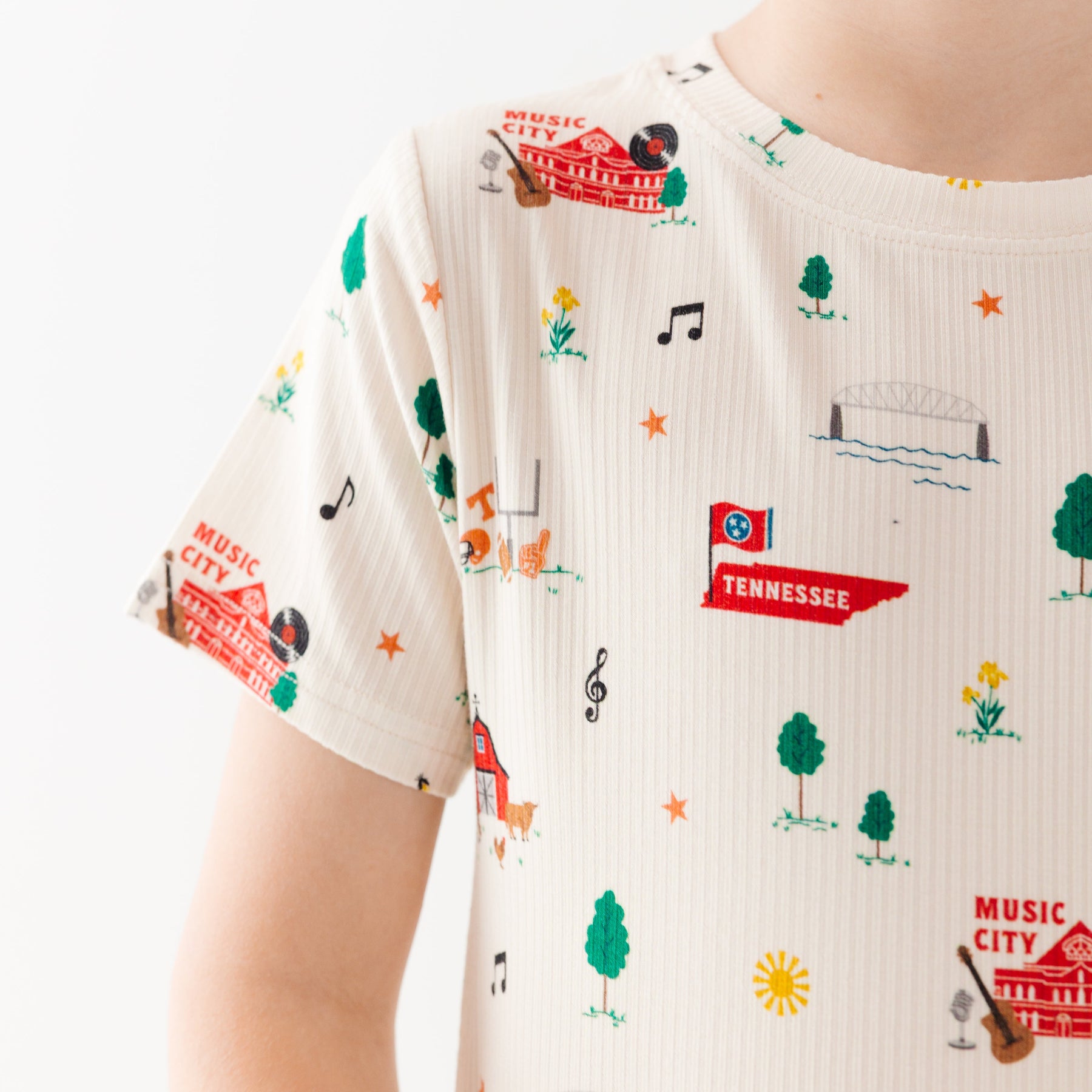 Music City Tennessee Small Ribbed Shorts Two-Piece Set