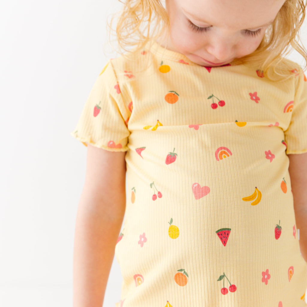 Tutti Fruity Lettuce-Edge Ribbed Shirt