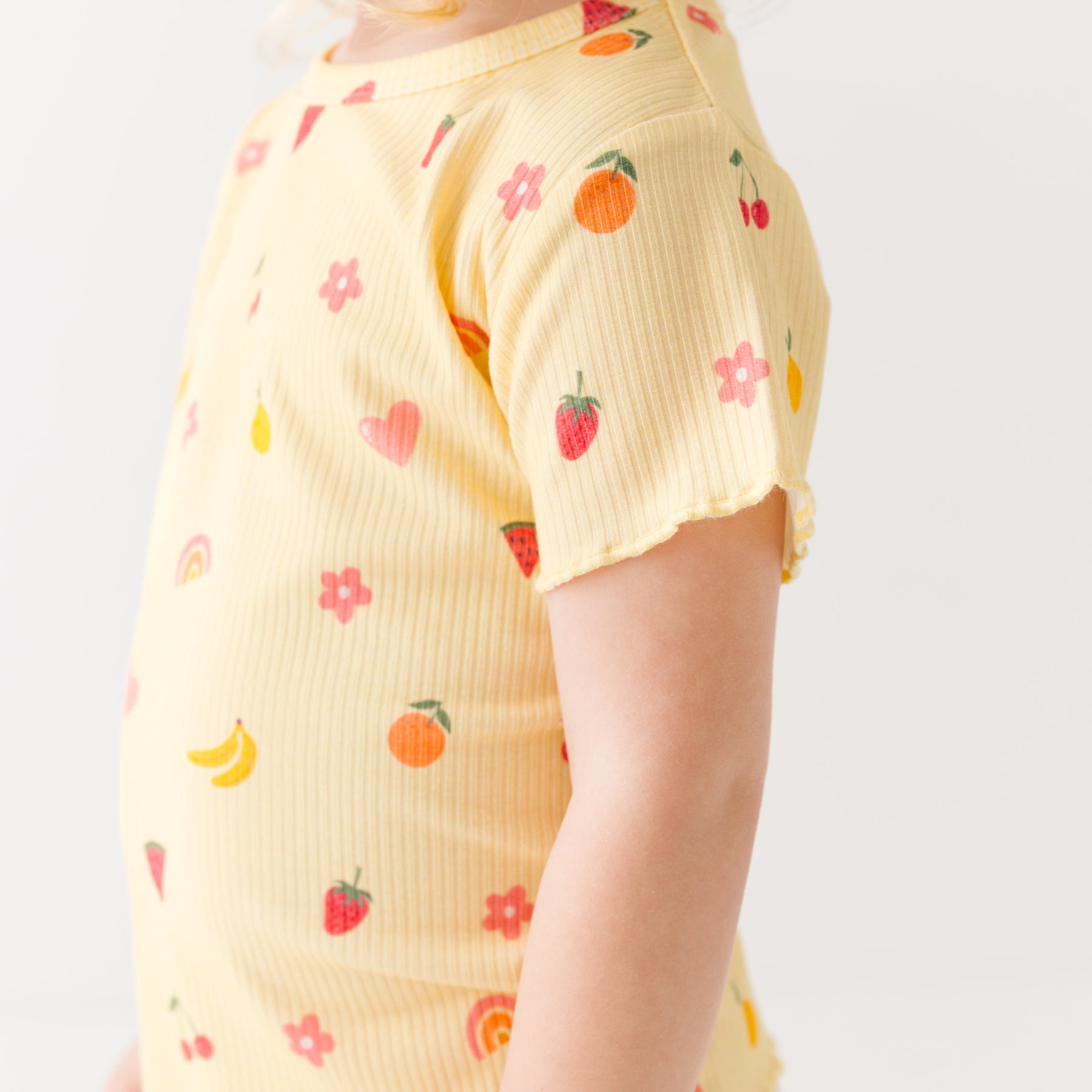 Tutti Fruity Lettuce-Edge Ribbed Shirt