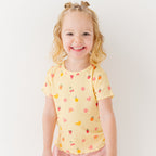 Tutti Fruity Lettuce-Edge Ribbed Shirt