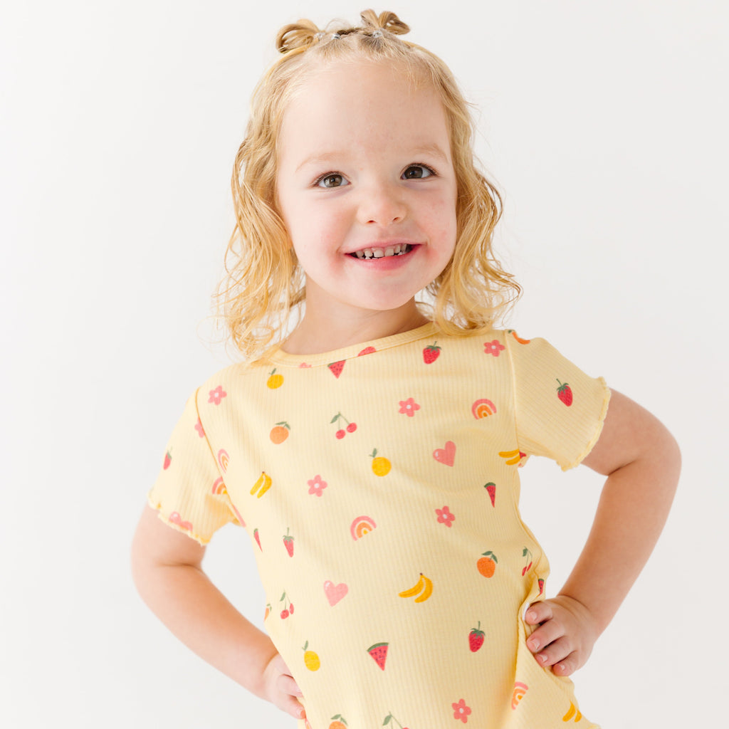 Tutti Fruity Lettuce-Edge Ribbed Shirt