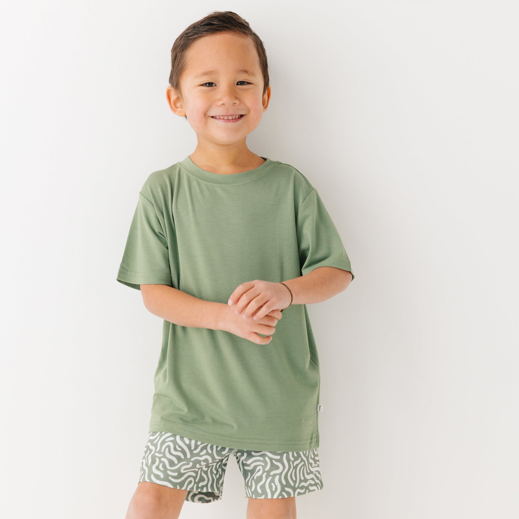 Seaweed Green Squiggles Quick-Dry Day Shorts