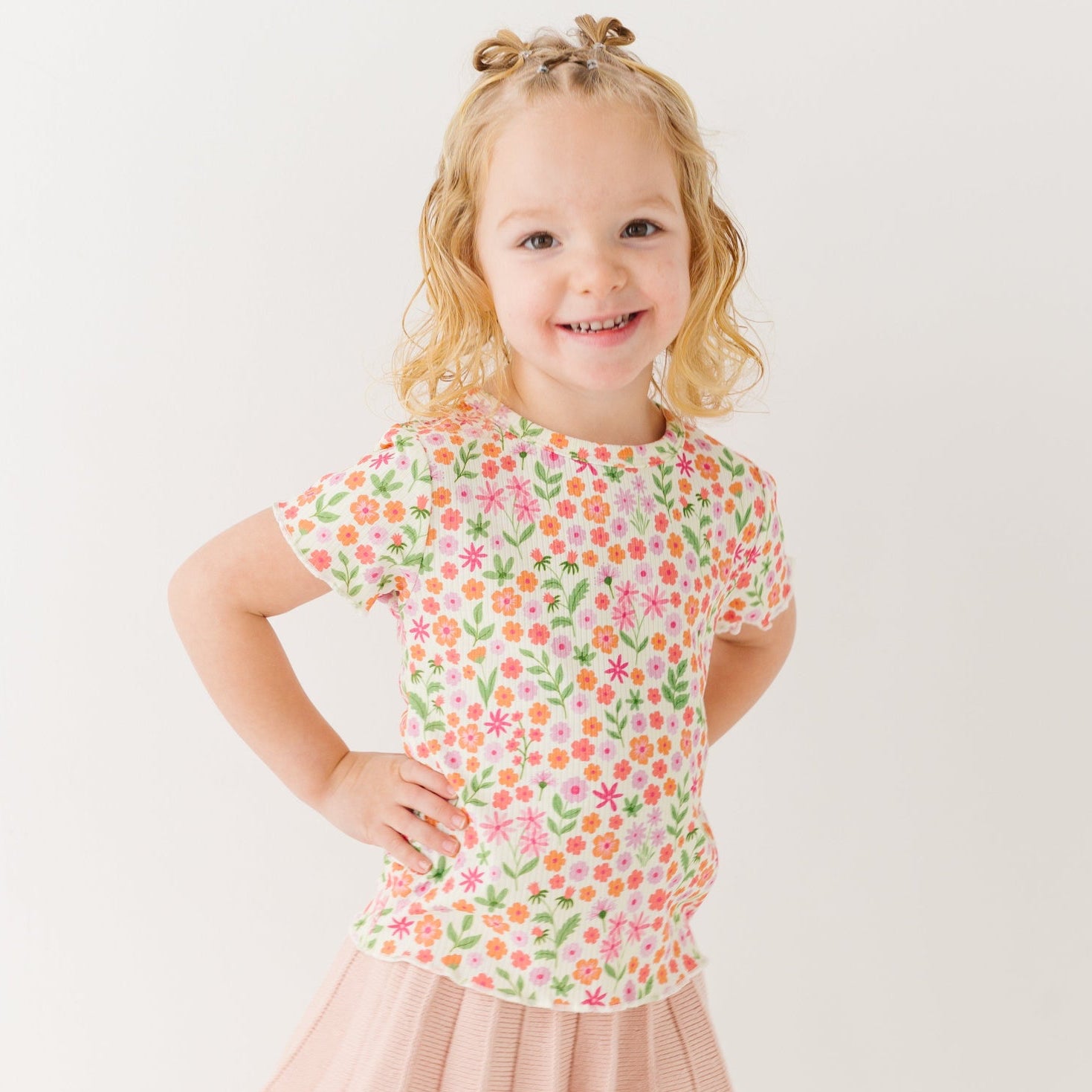 Spring Fields Lettuce-Edge Ribbed Shirt