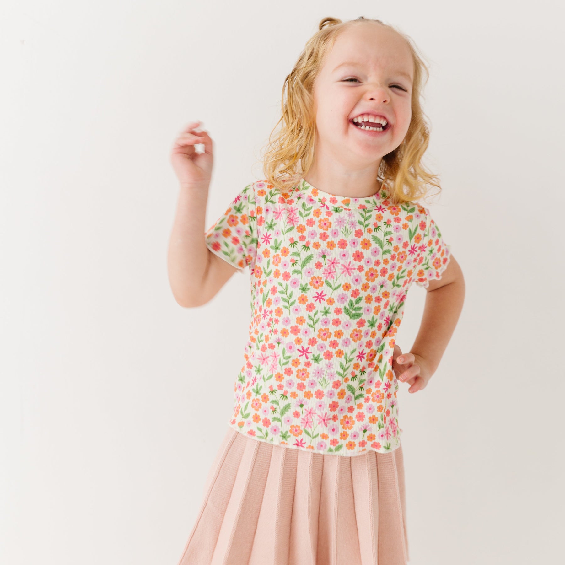 Spring Fields Lettuce-Edge Ribbed Shirt