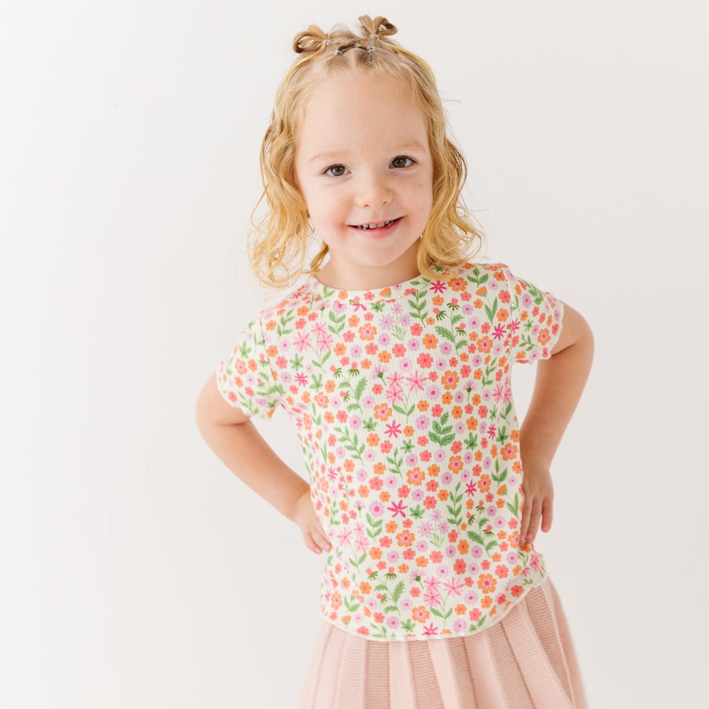 Spring Fields Lettuce-Edge Ribbed Shirt