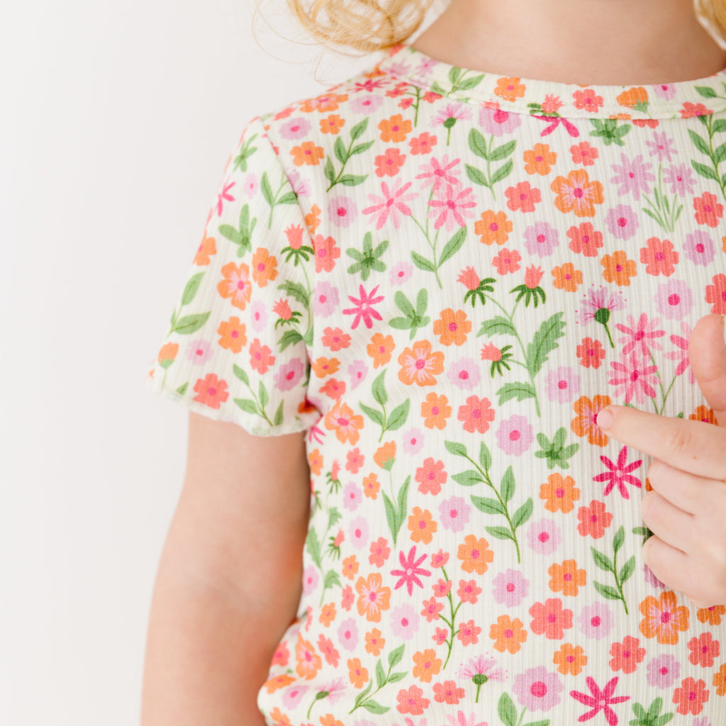 Spring Fields Lettuce-Edge Ribbed Shirt