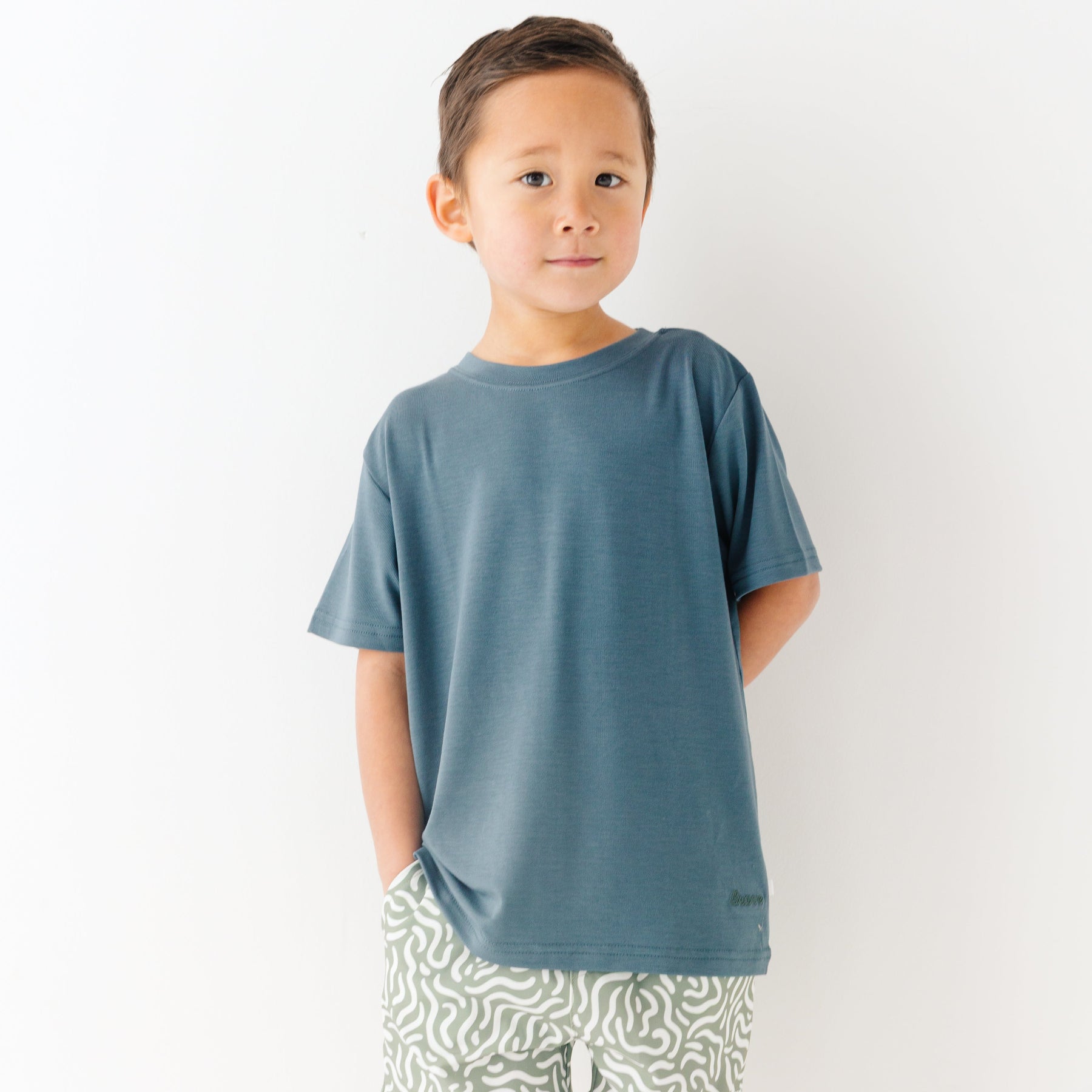 Dark Steel Blue Solid Shirt