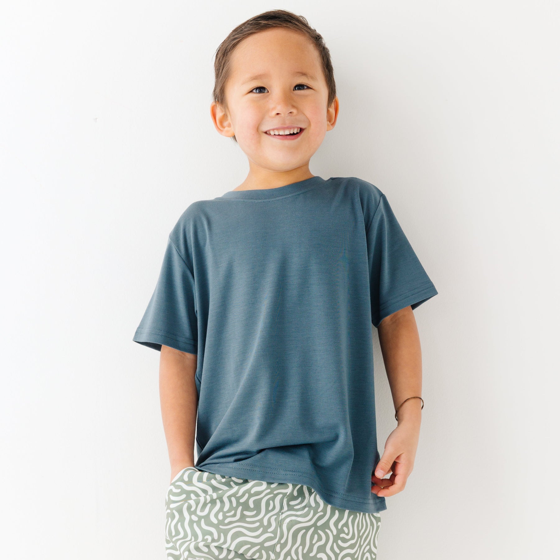 Dark Steel Blue Solid Shirt