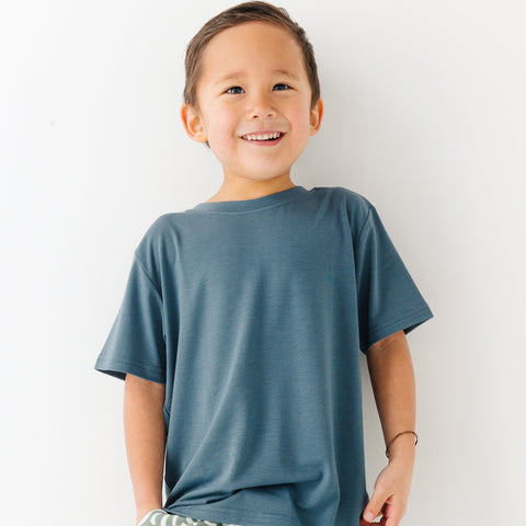 Dark Steel Blue Solid Shirt