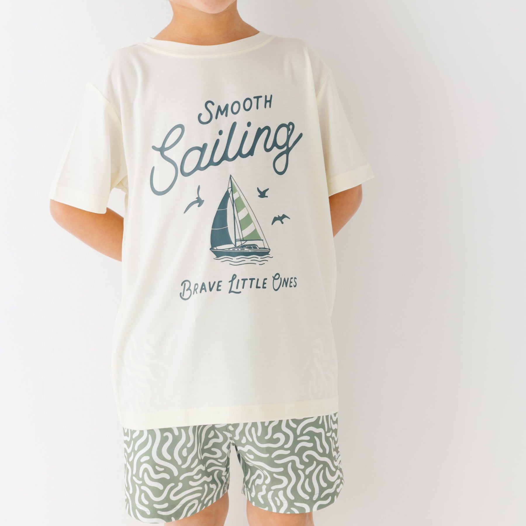 Seaweed Green Squiggles Quick-Dry Day Shorts