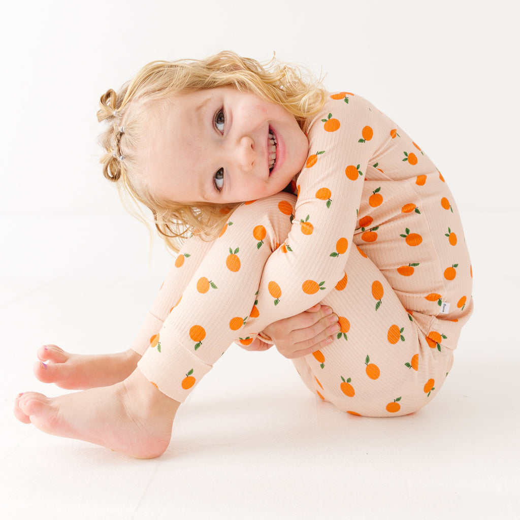 Oranges Small Ribbed Two-Piece Set