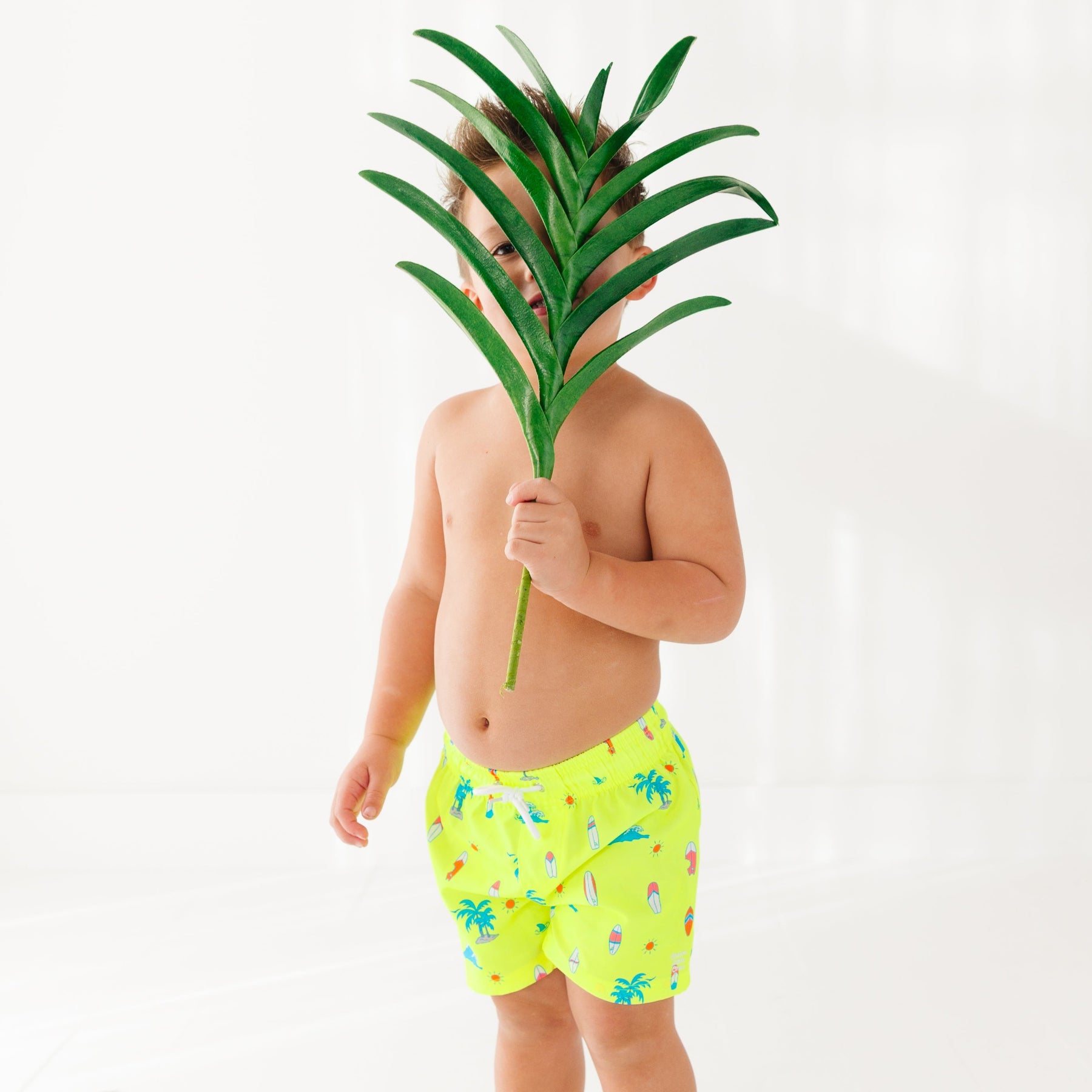 Neon Yellow Surfside Swim Trunks