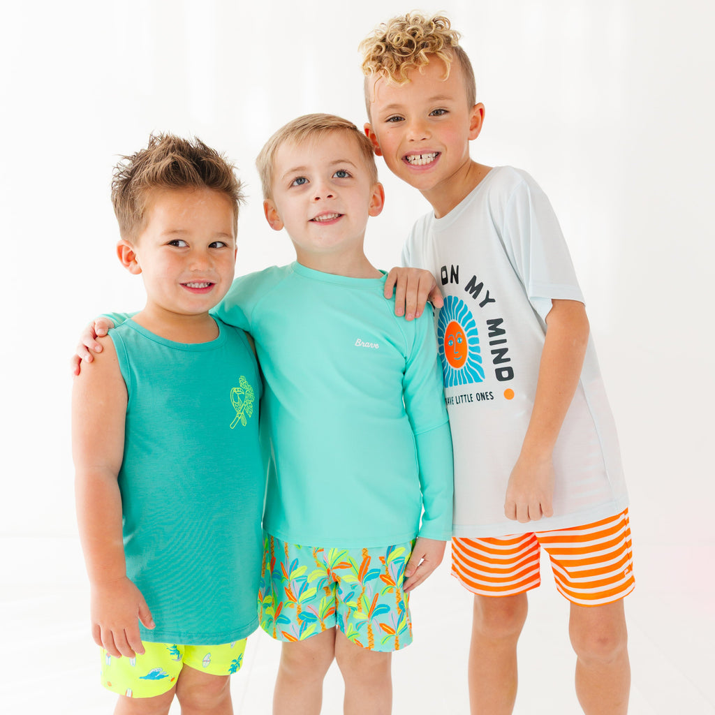 Neon Turquoise Rash Guard