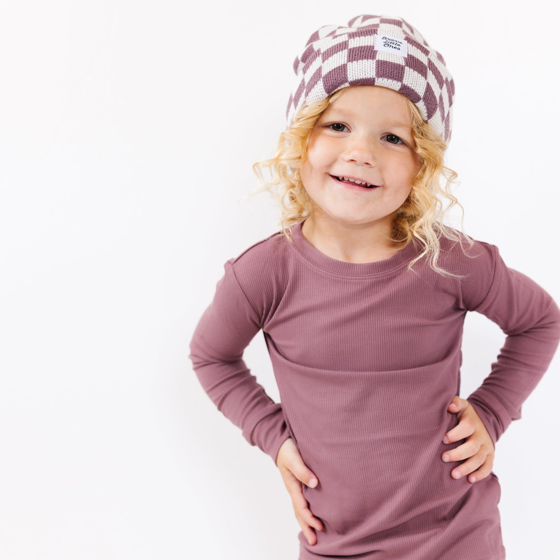 Plum Small Ribbed Two-Piece Set