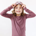 Plum Small Ribbed Two-Piece Set