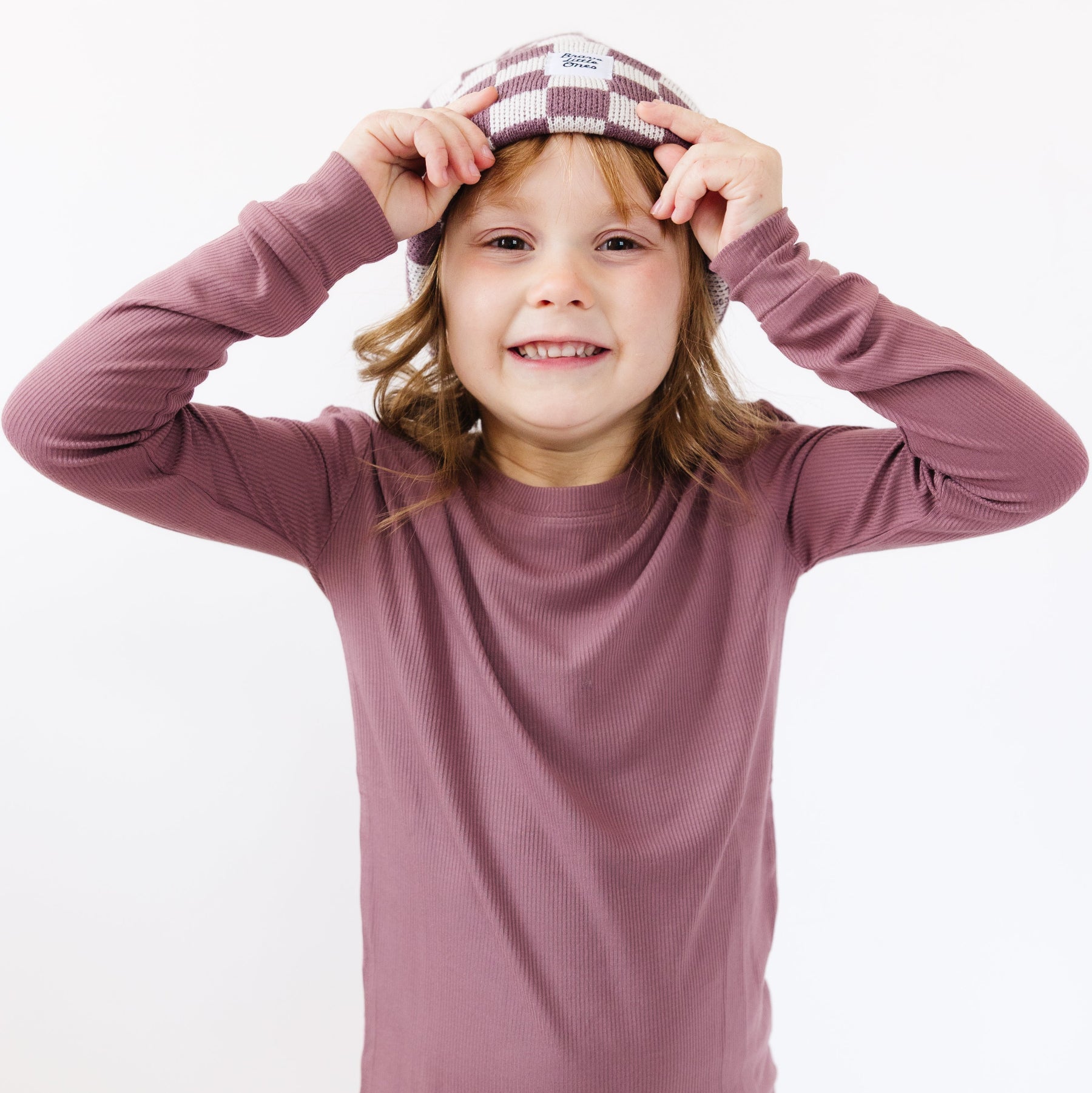 Plum Small Ribbed Two-Piece Set