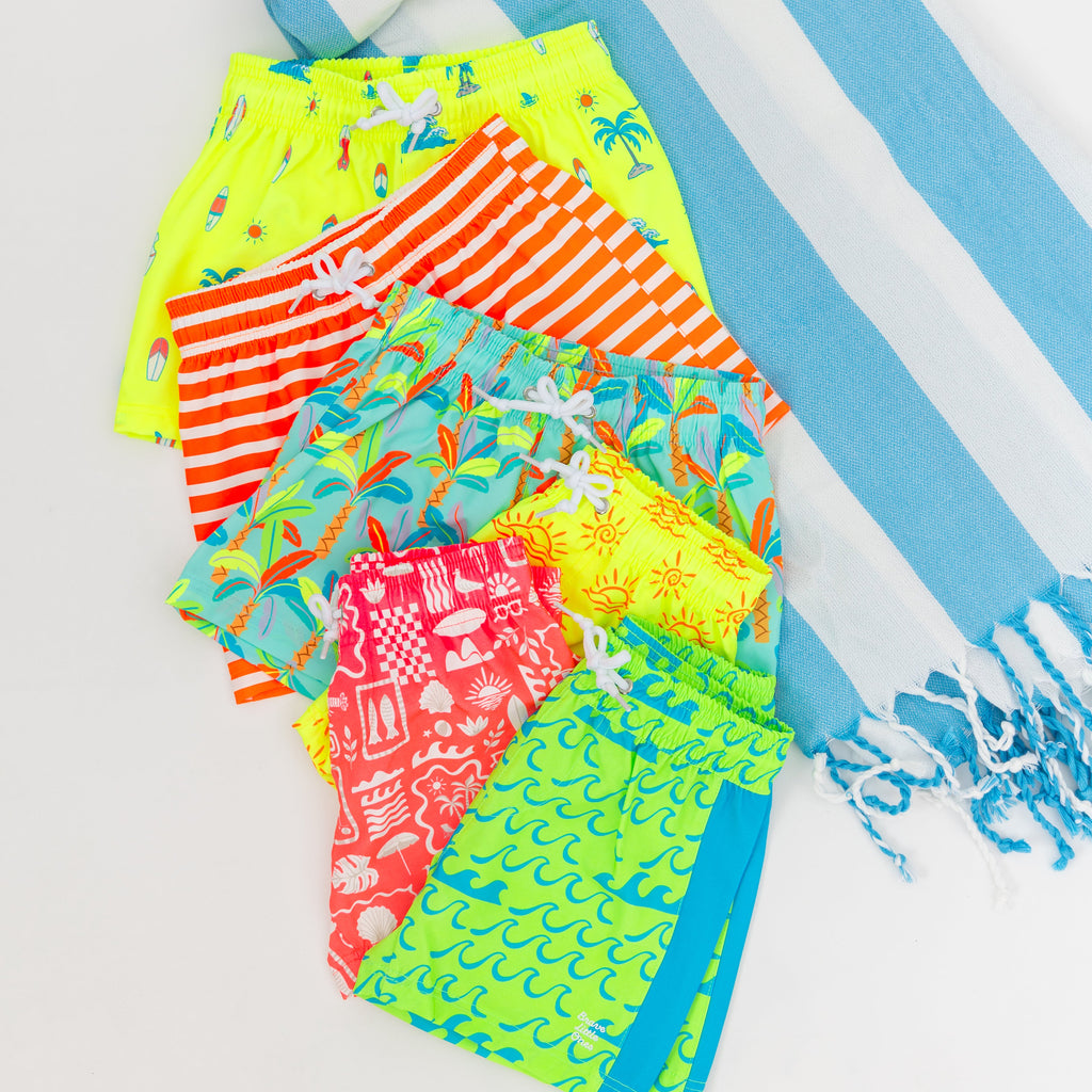 Neon Yellow Surfside Swim Trunks