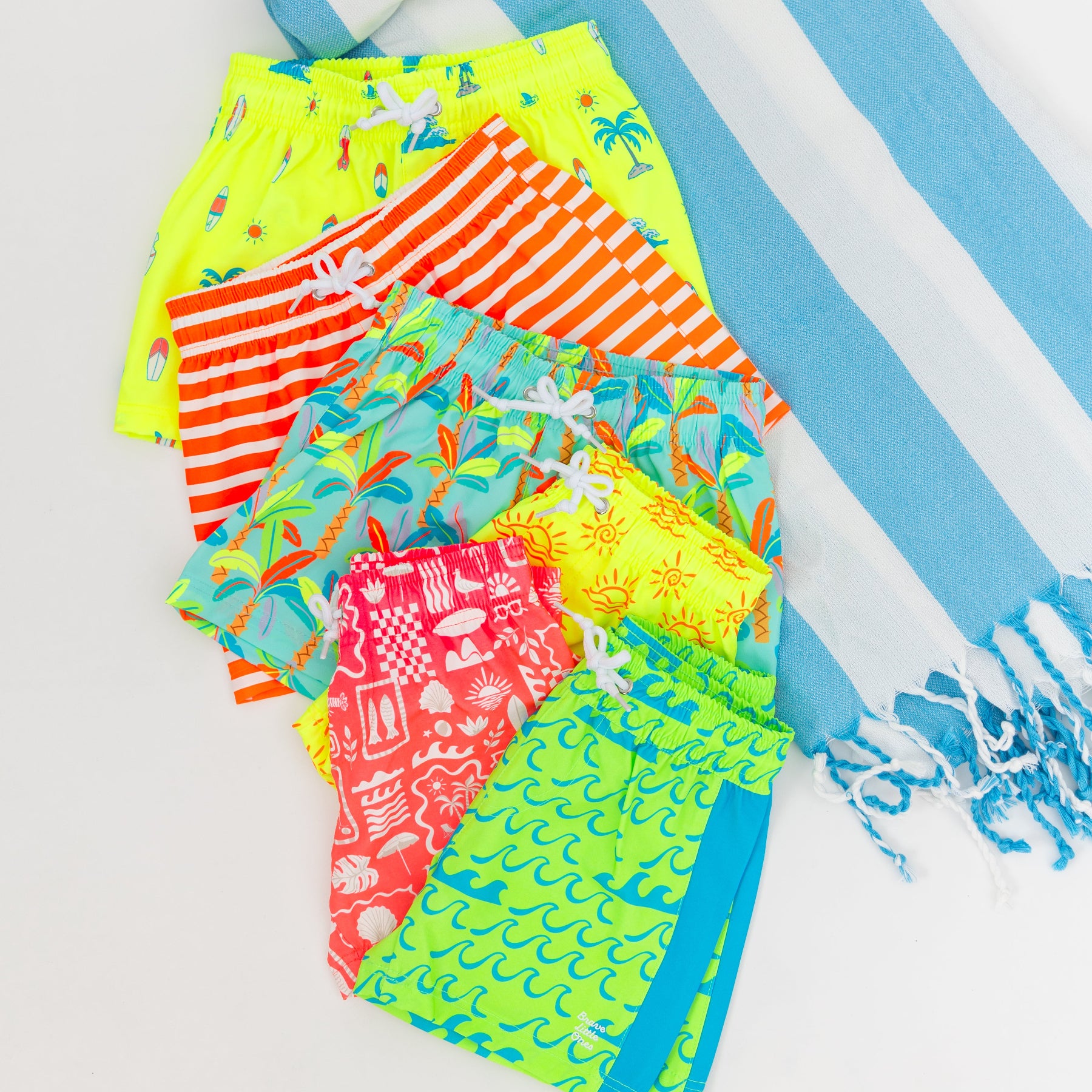 Neon Yellow Surfside Swim Trunks
