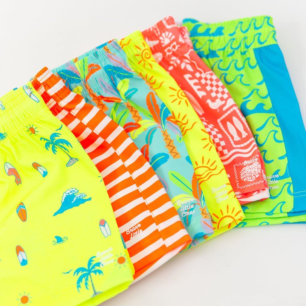 Neon Yellow Surfside Swim Trunks
