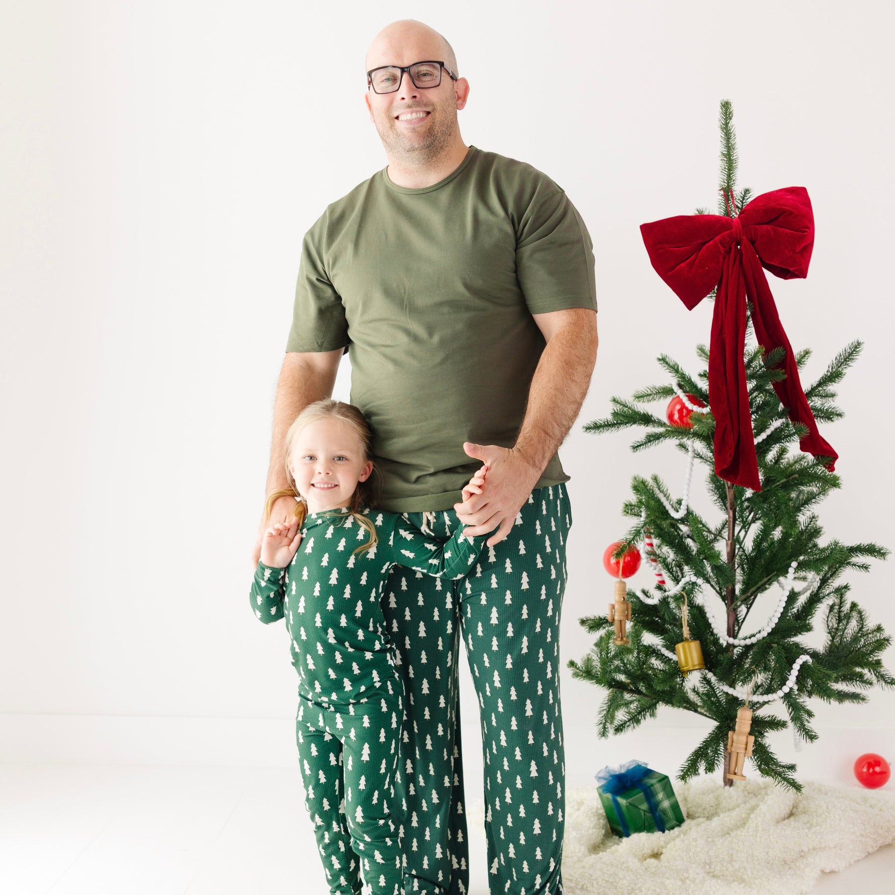 Christmas Trees Small Ribbed Men's Pants