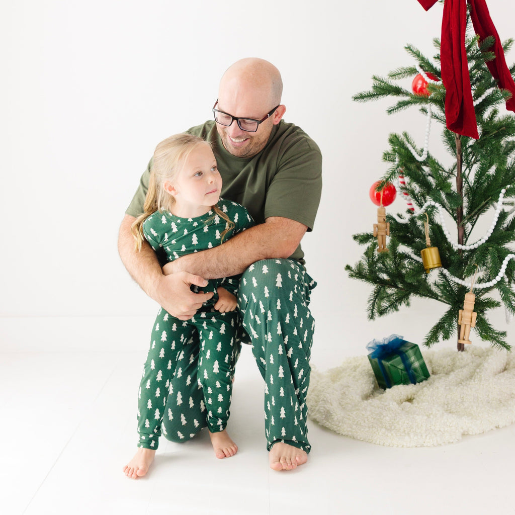 Christmas Trees Small Ribbed Men's Pants