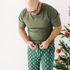 Christmas Trees Small Ribbed Men's Pants