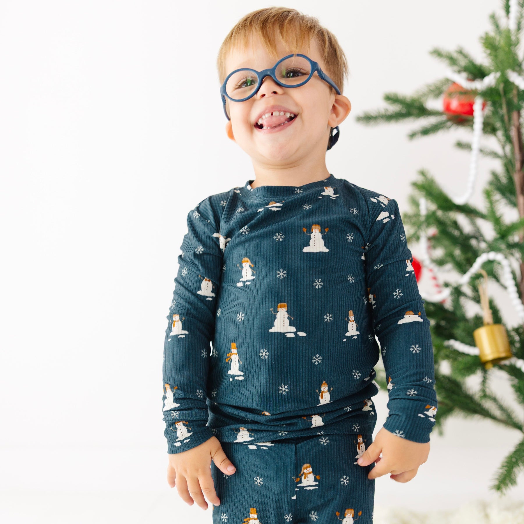 Snowmen Small Ribbed Two-Piece Set