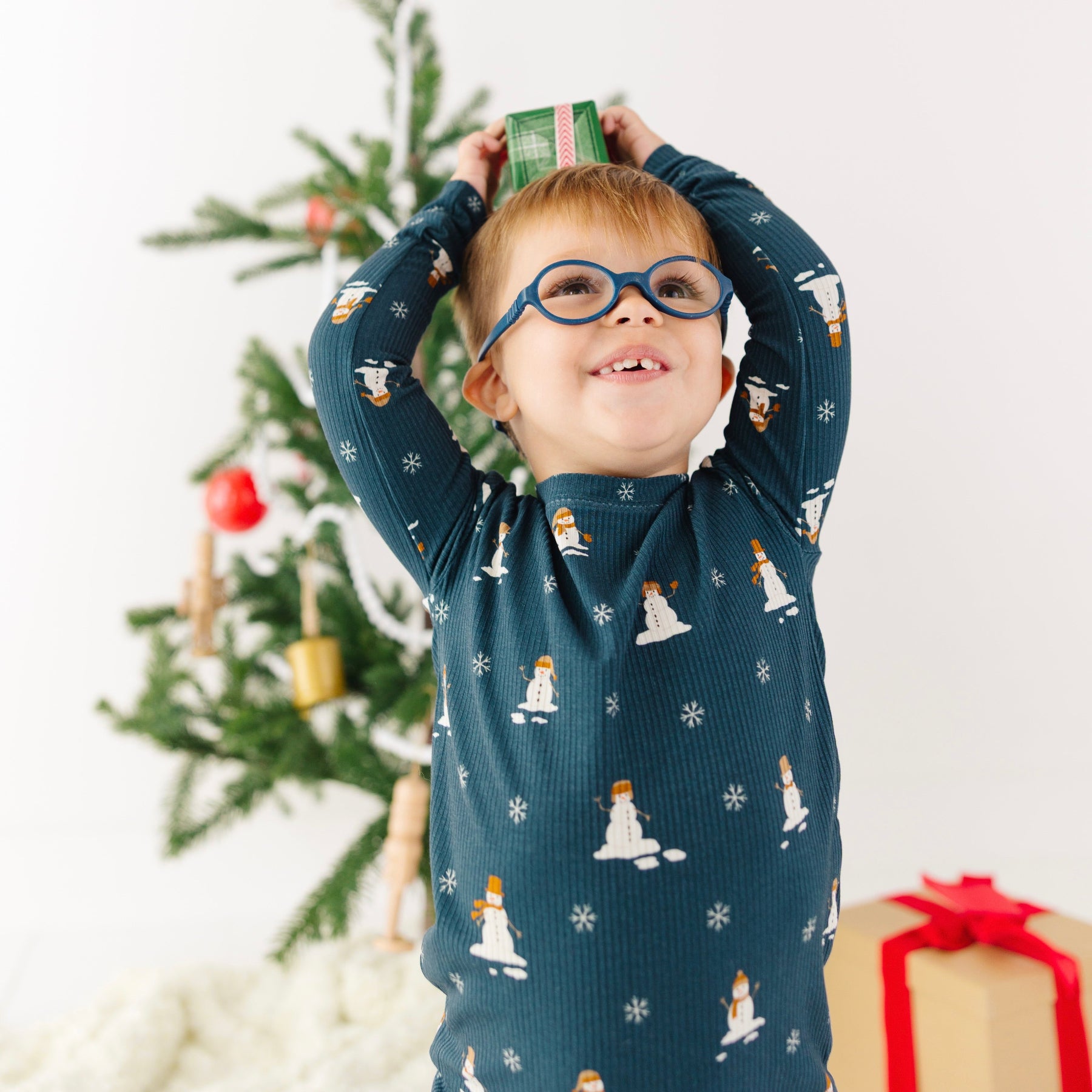 Snowmen Small Ribbed Two-Piece Set