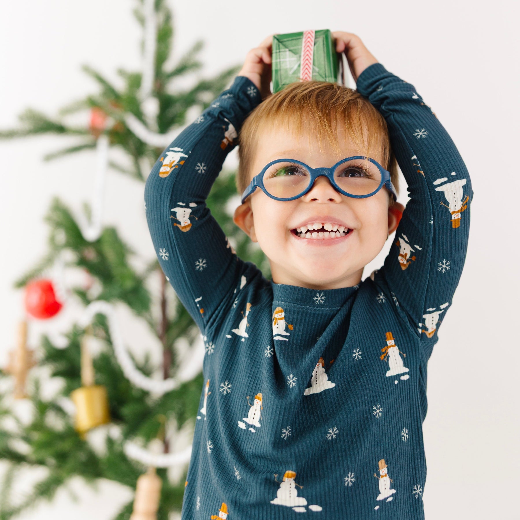 Snowmen Small Ribbed Two-Piece Set