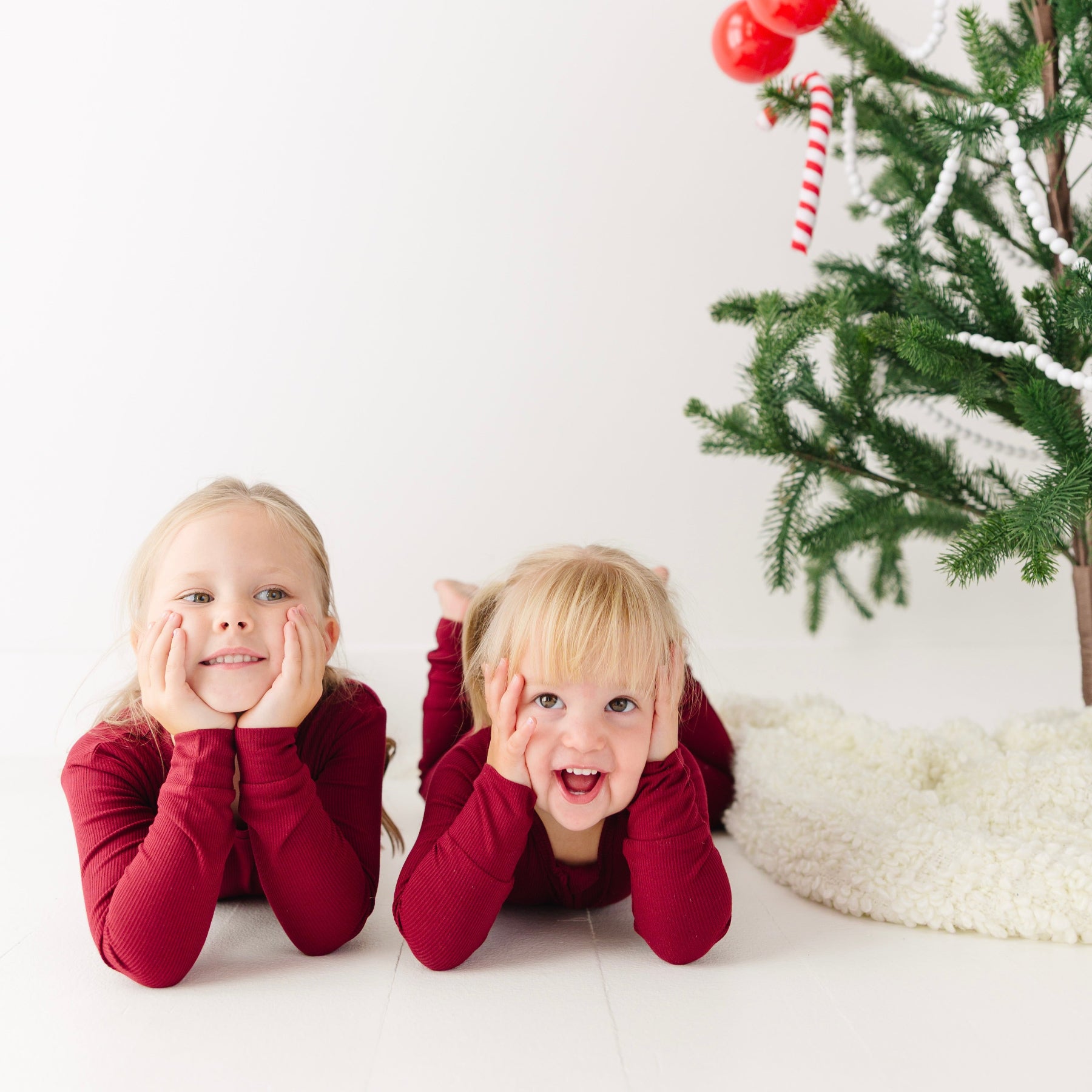 Maroon Small Ribbed Two-Piece Set