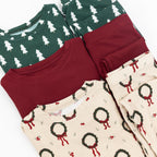 Christmas Wreaths Small Ribbed Two-Piece Set