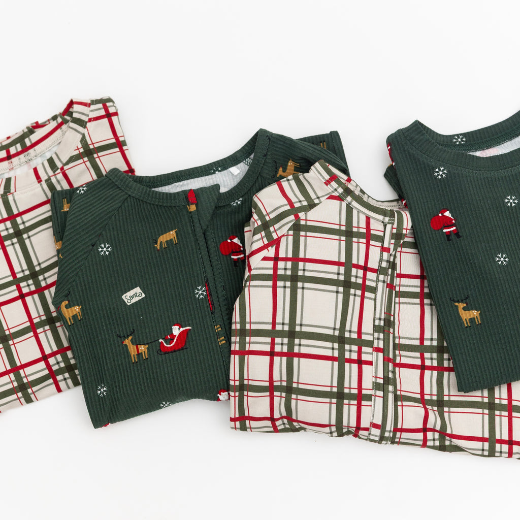 Santa Small Ribbed Zip Romper