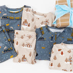 Christmas Trains Small Ribbed Two-Piece Set