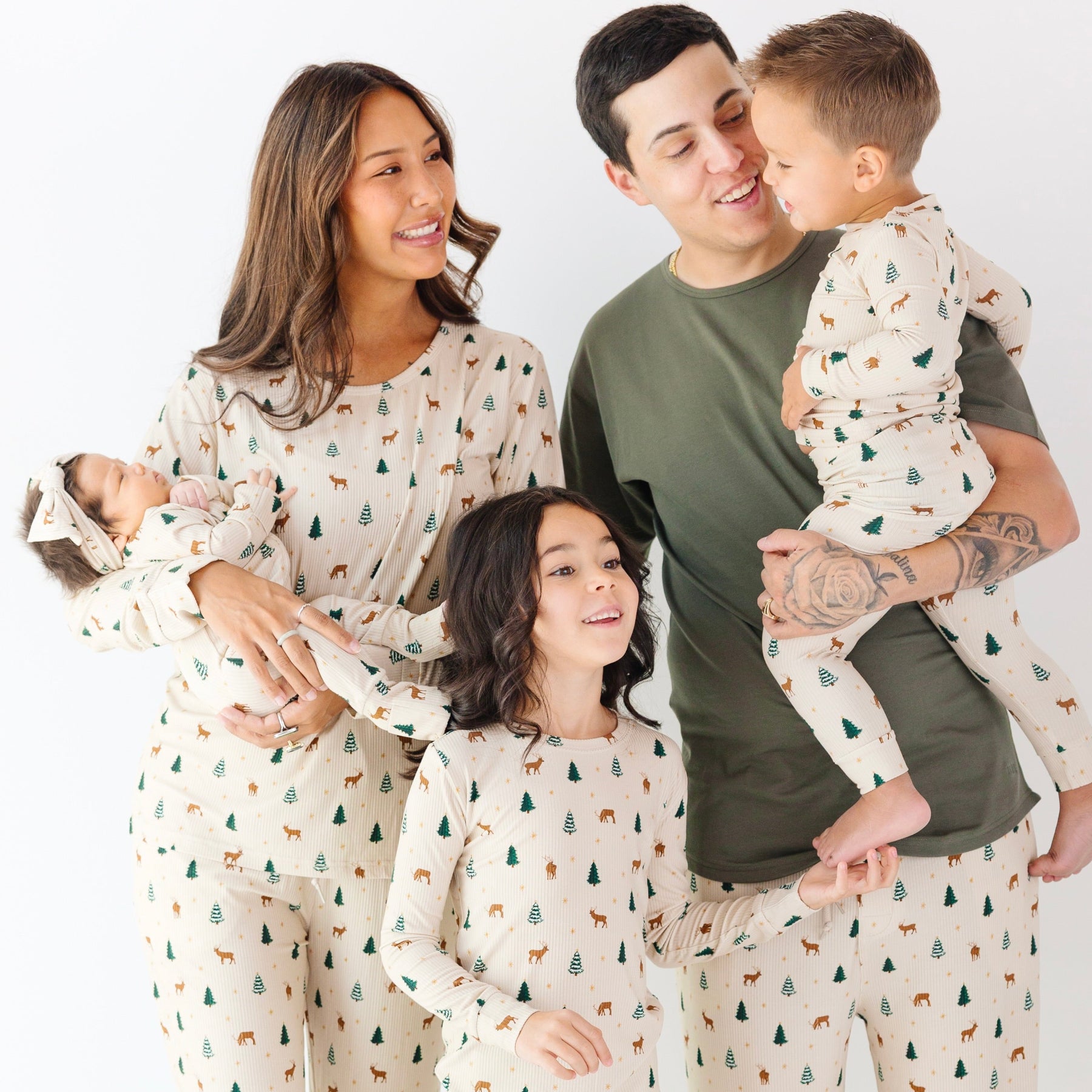 Reindeer Forest Small Ribbed Women's Matching Set