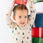 Reindeer Forest Small Ribbed Two-Piece Set