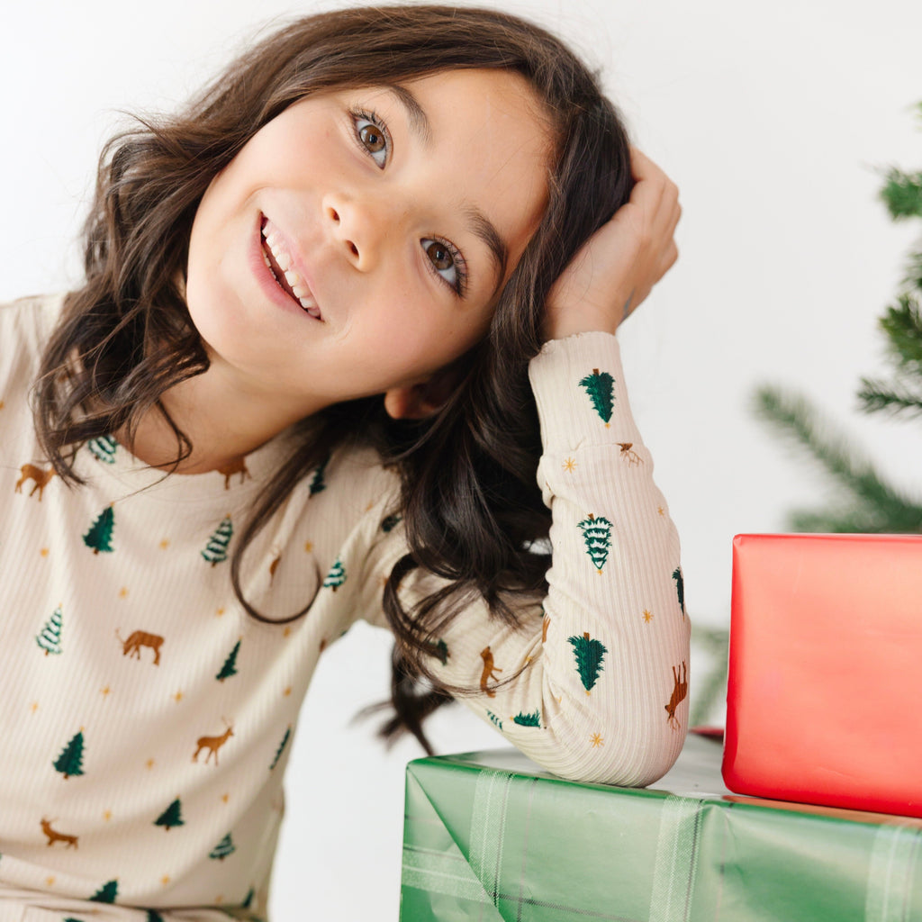 Reindeer Forest Small Ribbed Two-Piece Set