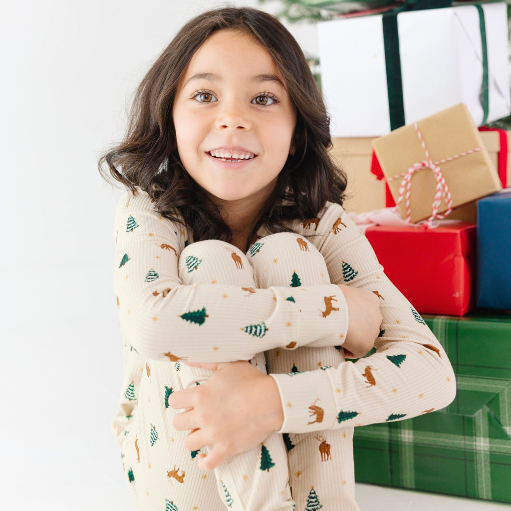 Reindeer Forest Small Ribbed Two-Piece Set