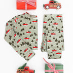 Red Christmas Trucks Small Ribbed Two-Piece Set