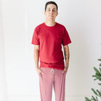Red Stripe Small Ribbed Men's Pants