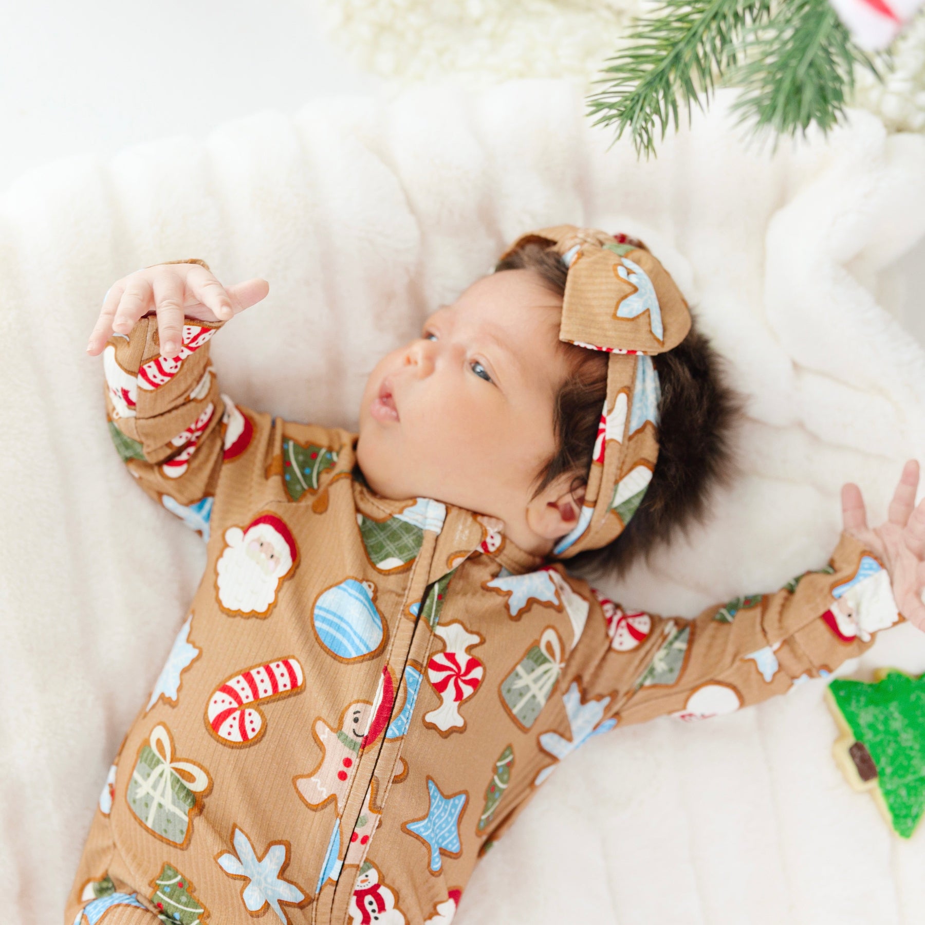 Sugar Cookies Small Ribbed Zip Romper