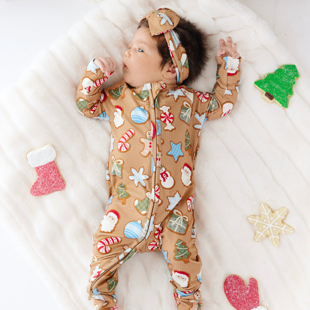 Sugar Cookies Small Ribbed Zip Romper