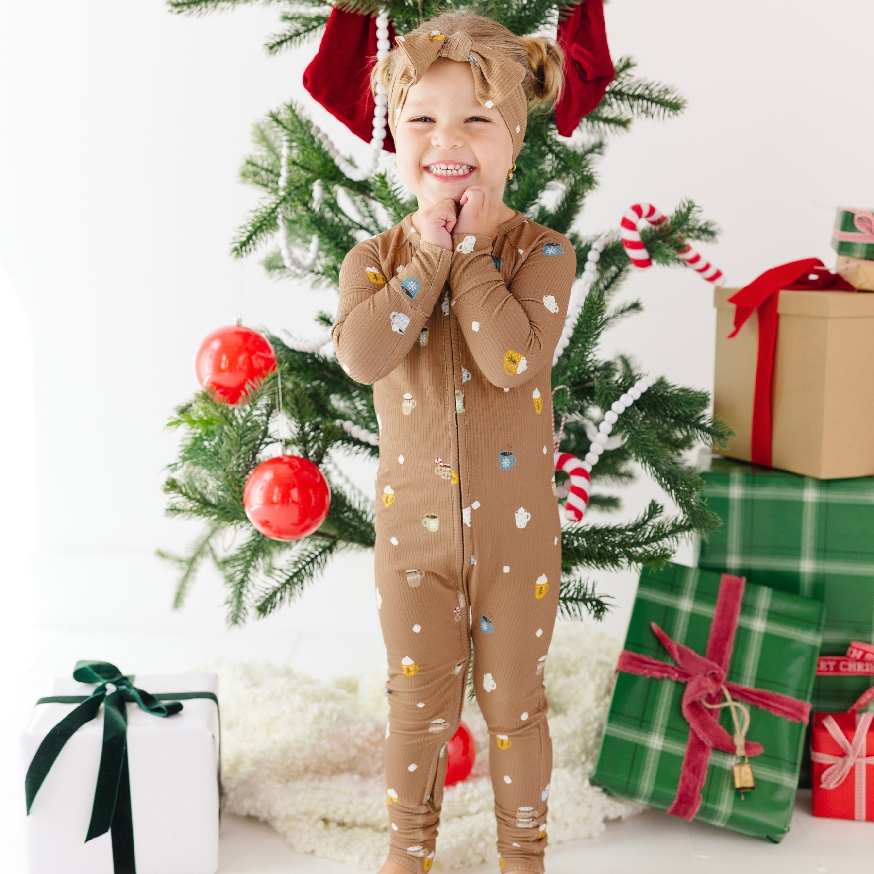 Hot Cocoa Small Ribbed Bow