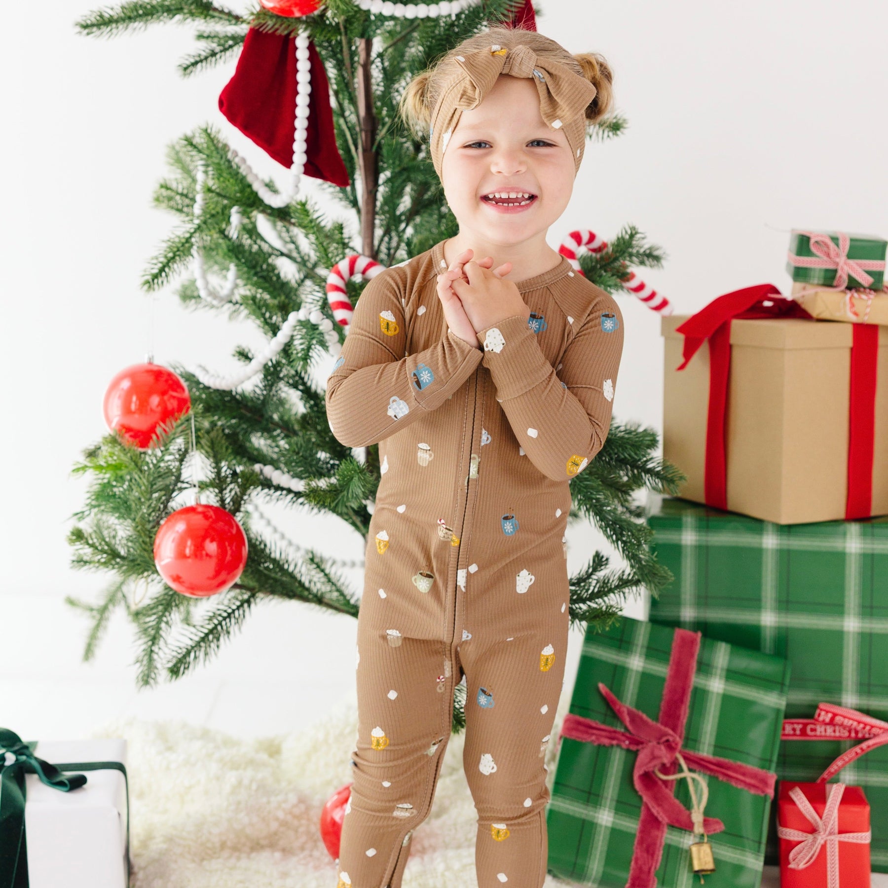 Hot Cocoa Small Ribbed Bow