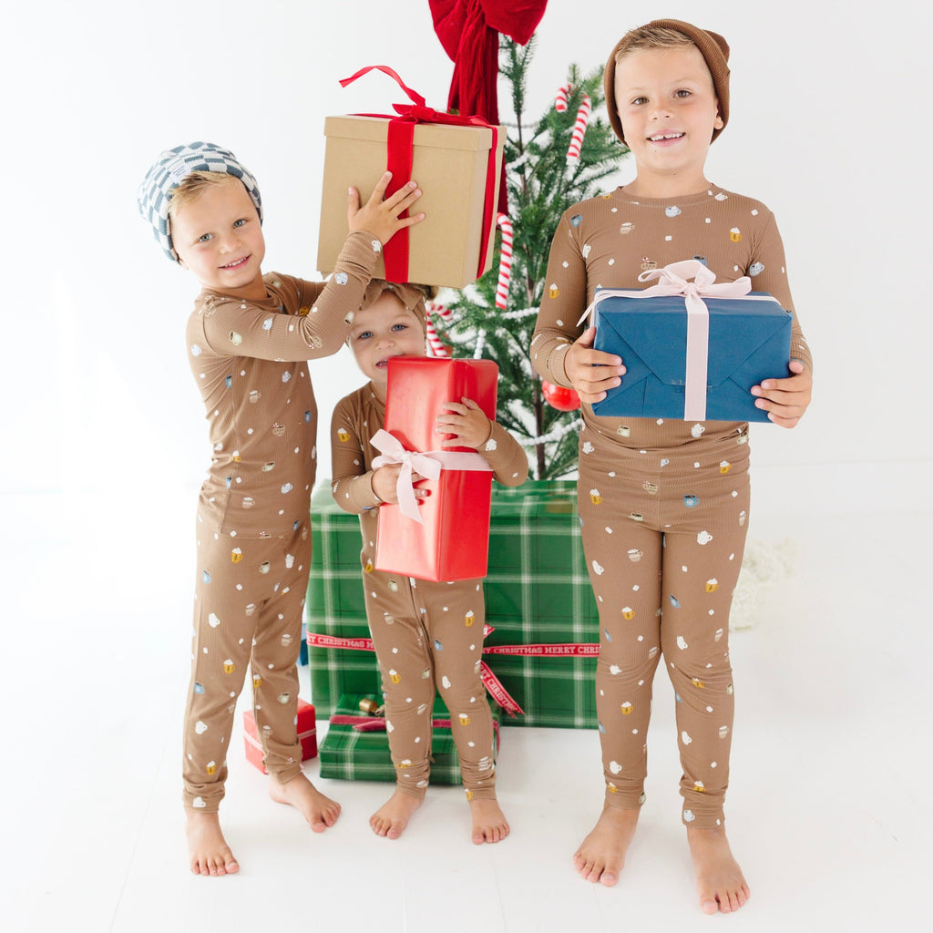 Hot Cocoa Small Ribbed Zip Romper