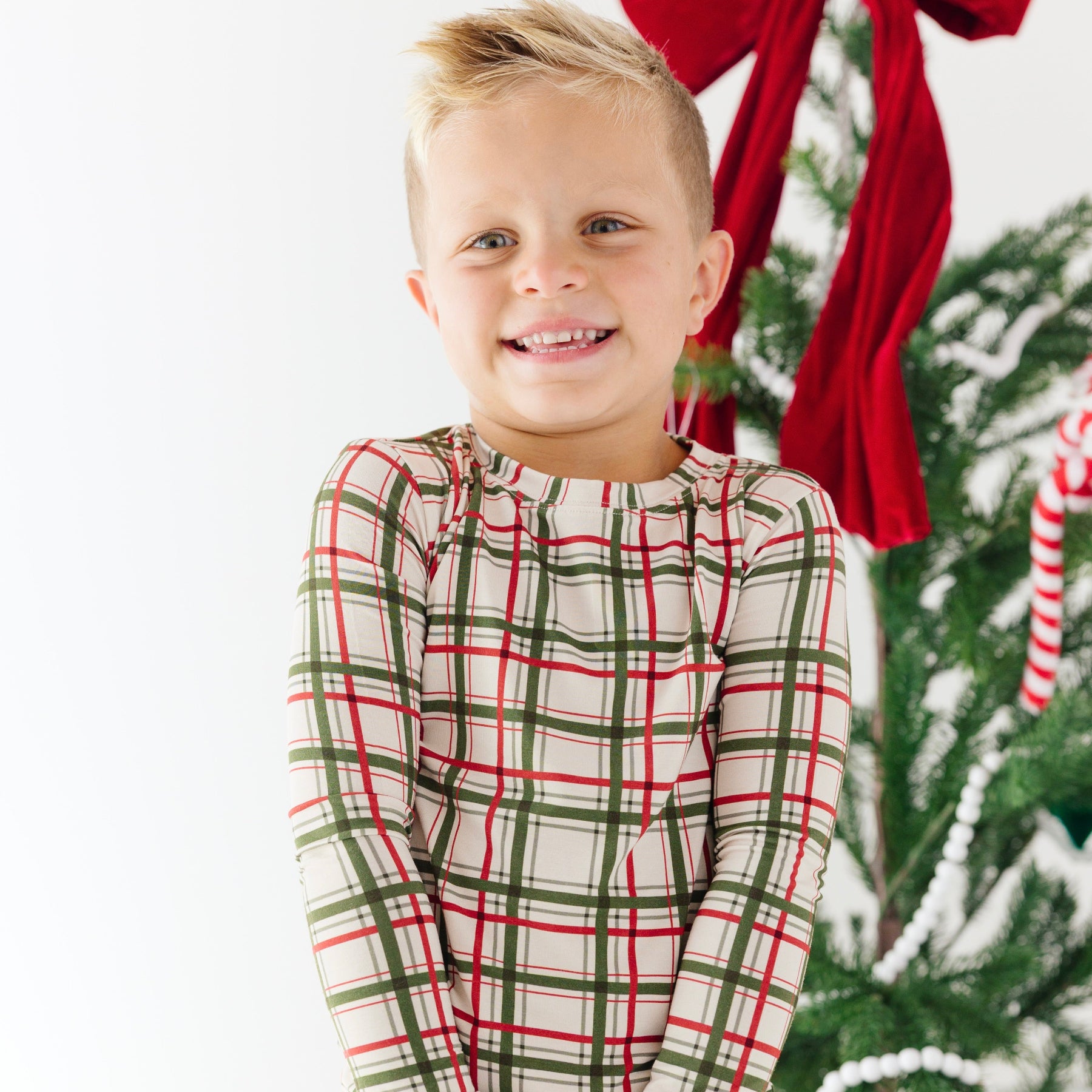 Double Plaid Two-Piece Set