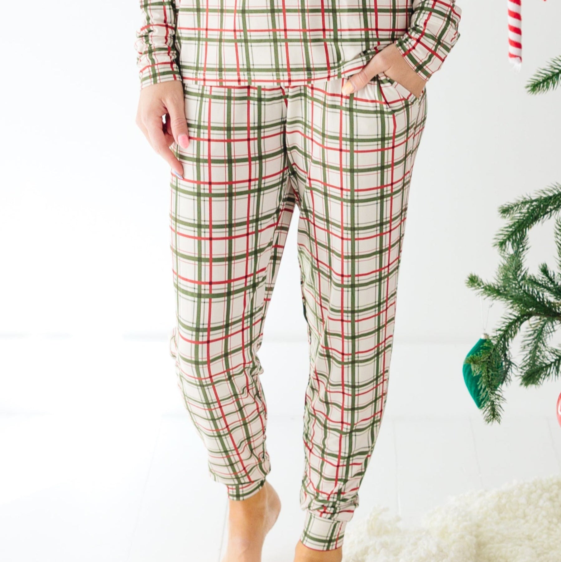 Double Plaid Women's Matching Set