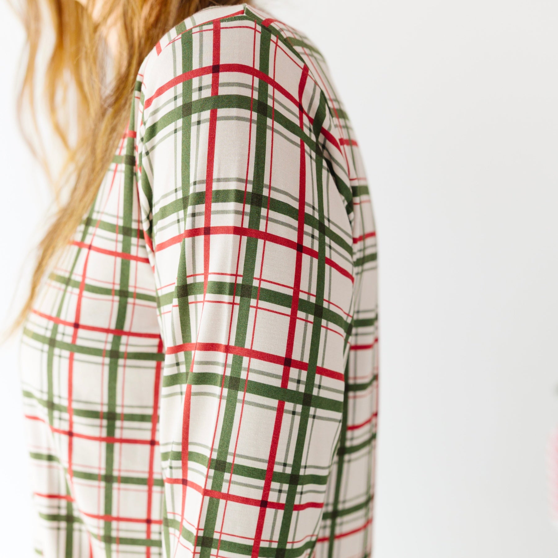 Double Plaid Women's Long Sleeve Top