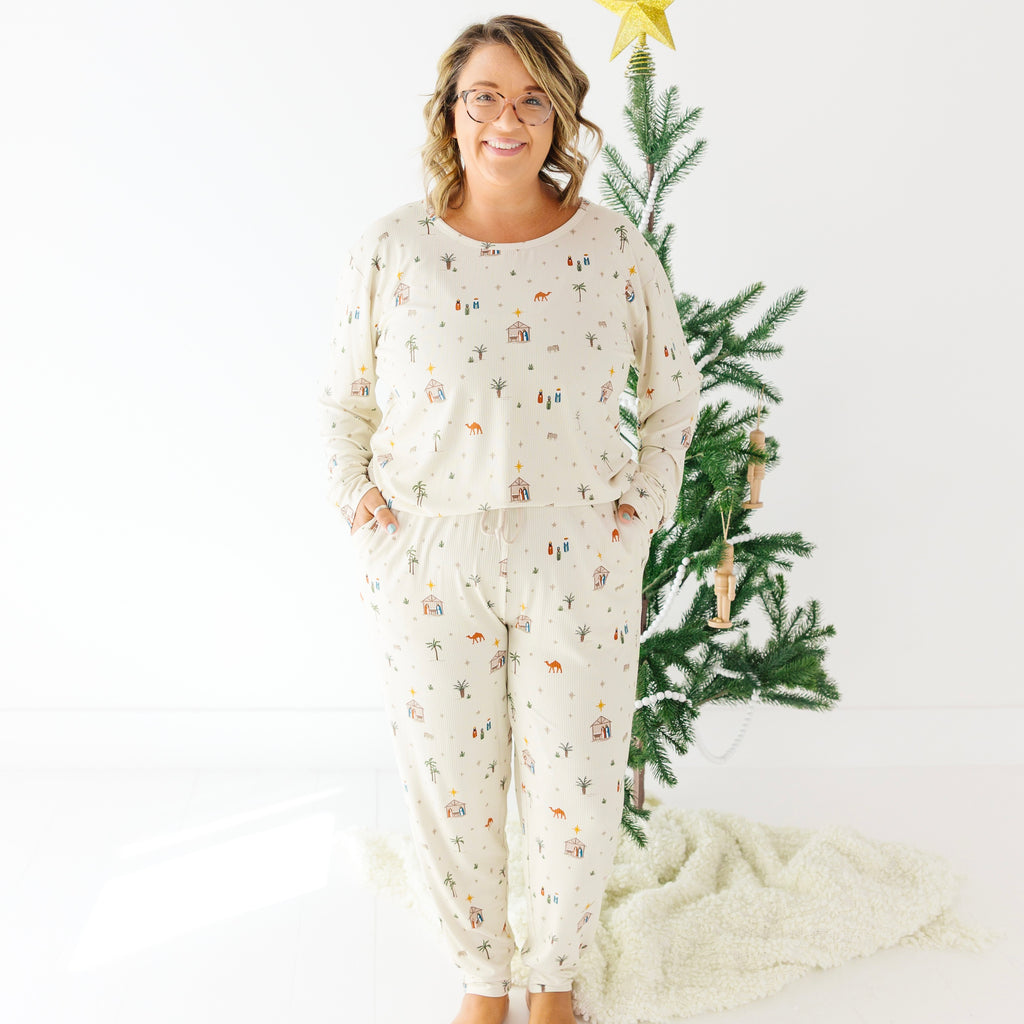 Nativity Small Ribbed Women's Long Sleeve Top